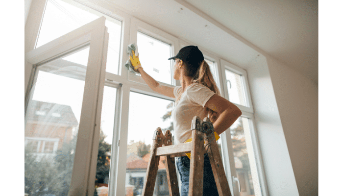 cleaning windows after renovation